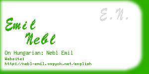 emil nebl business card